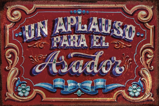 Asador Fileteado Porteño Style