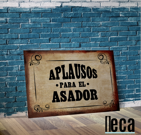 Aplausos para el Asador – Vintage Grill Sign